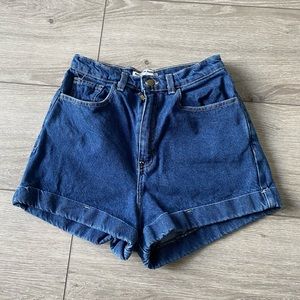 American Apparel high waisted jean shorts